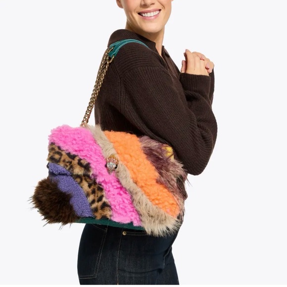 Kurt Geiger Handbags - Kurt Geiger Faux Fur Large Kensington Shoulder Bag